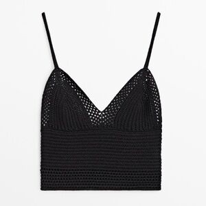 Massimo Dutti Black Knit Top